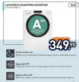 Unieuro CANDY LAVATRICE SMARTPRO INVERTER CSO496TMB6-S offerta