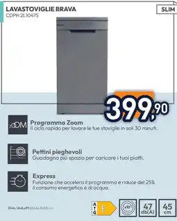 Unieuro LAVASTOVIGLIE BRAVA CDPH 2L1047S offerta