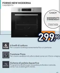Unieuro CANDY FORNO NEW MODERNA CA6N3B1HTX offerta