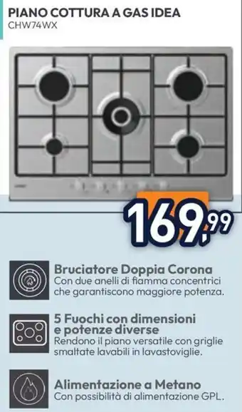 CANDY PIANO COTTURA A GAS IDEA CHW74WX
