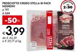 Bennet Prosciutto crudo stella bi-pack NEGRONI offerta