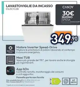 Unieuro CANDY LAVASTOVIGLIE DA INCASSO CIU3C7LOB offerta