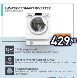 Unieuro CANDY LAVATRICE SMART INVERTER CBW 48TWME-S offerta