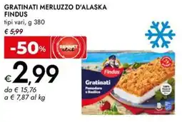 Bennet Gratinati merluzzo d'alaska FINDUS offerta