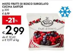 Bennet Misto frutti di bosco surgelato CUCINA SARTOR offerta