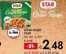Bennet Gran ragu STAR offerta
