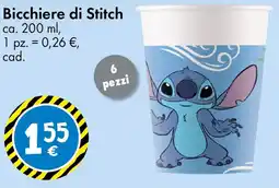 Tedi Bicchiere di Stitch 6 pezzi offerta