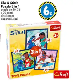 Tedi Lilo & Stitch Puzzle 3 in 1 offerta