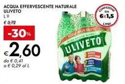 Bennet Acqua effervescente naturale ULIVETO offerta