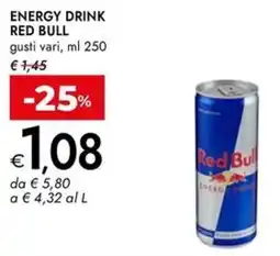 Bennet Energy drink RED BULL offerta