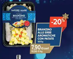 Sapore di Mare Branzino alle erbe aromatiche con patate offerta