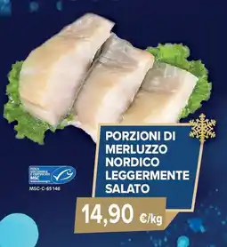 Sapore di Mare Porzioni di merluzzo nordico leggermente salato offerta
