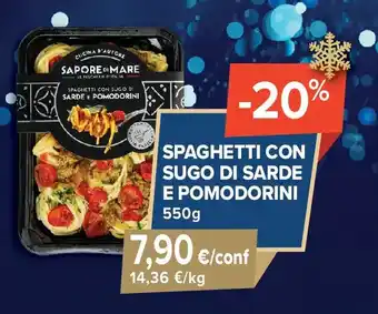Sapore di Mare Spaghetti con sugo di sarde e pomodorini offerta