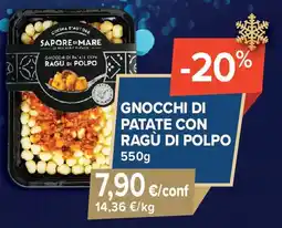 Sapore di Mare Gnocchi di patate con ragù di polpo offerta