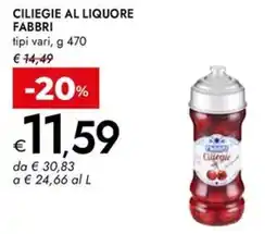 Bennet Ciliegie al liquore fabbri offerta