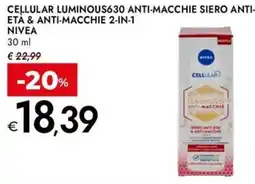Bennet Cellular luminous630 anti-macchie siero anti- eta & anti-macchie 2-in-1 NIVEA offerta
