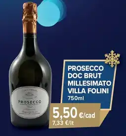 Sapore di Mare Prosecco doc brut millesimato VILLA FOLINI offerta