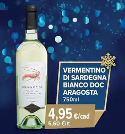 Sapore di Mare Vermentino di sardegna bianco doc ARAGOSTA offerta