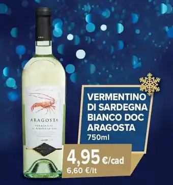 Sapore di Mare Vermentino di sardegna bianco doc ARAGOSTA offerta