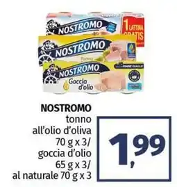 Pam NOSTROMO tonno all'olio d'oliva offerta