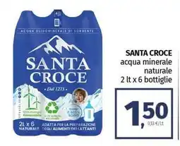 Pam SANTA CROCE acqua minerale naturale offerta