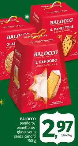 Pam BALOCCO pandoro/ panettone/ glassuvetta senza canditi offerta