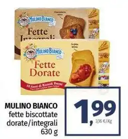 Pam MULINO BIANCO fette biscottate dorate/integrali offerta