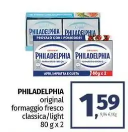 Pam PHILADELPHIA original formaggio fresco classica/light offerta