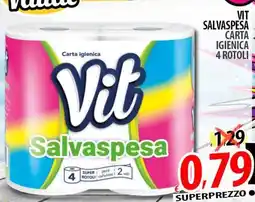 Il Genio Supermercato Vit salvaspesa carta igienica 4 rotoli offerta