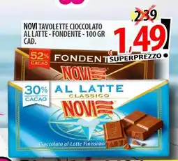 Il Genio Supermercato Novi tavolette cioccolato al latte-fondente offerta