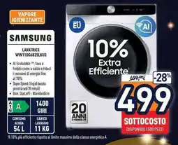 Unieuro SAMSUNG LAVATRICE WW11DG6B25LKU3 offerta