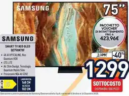 Unieuro SAMSUNG SMART TV NEO QLED QE75QN7OF offerta
