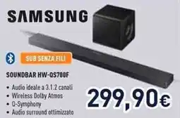 Unieuro SAMSUNG SOUNDBAR HW-QS700F offerta