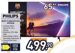 Unieuro PHILIPS SMART TV AMBILIGHT QLED ED 65PUS8400 offerta