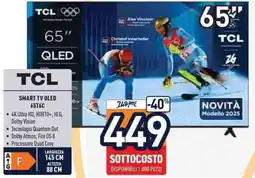 Unieuro TCL SMART TV OLED 65T6C offerta