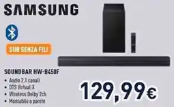Unieuro SAMSUNG SOUNDBAR HW-B450F offerta