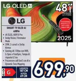 Unieuro LG SMART TV OLED AI 48B56 offerta