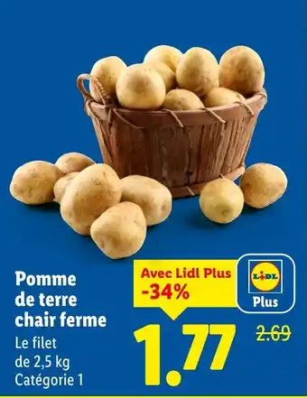 Lidl Pomme de terre chair ferme offerta