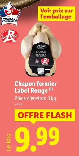 Lidl Chapon fermier Label Rouge offerta