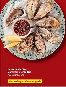 Lidl Huîtres ou huîtres Marennes Oléron IGP offerta