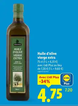Lidl Huile d'olive vierge extra offerta