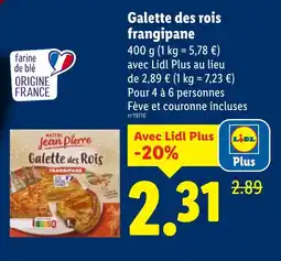 Lidl Galette des rois frangipane offerta