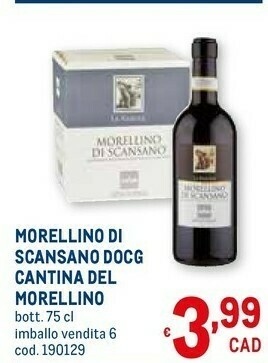 Metro Cantina del morellino morellino di scansano docg offerta