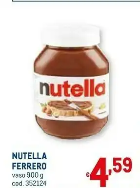 Metro Nutella 900 g(ml) offerta