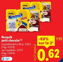 Lidl Nesquik petit chocolat offerta
