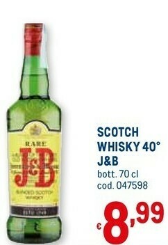 Metro Scotch whisky 40 offerta