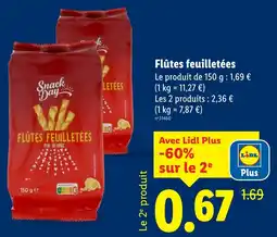 Lidl Flûtes feuilletées offerta