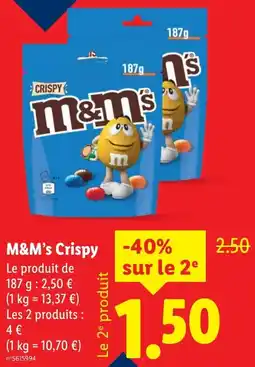 Lidl M&M's Crispy offerta