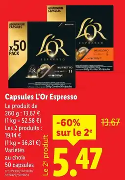 Lidl Capsules L'Or Espresso offerta