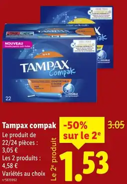 Lidl Tampax compak offerta